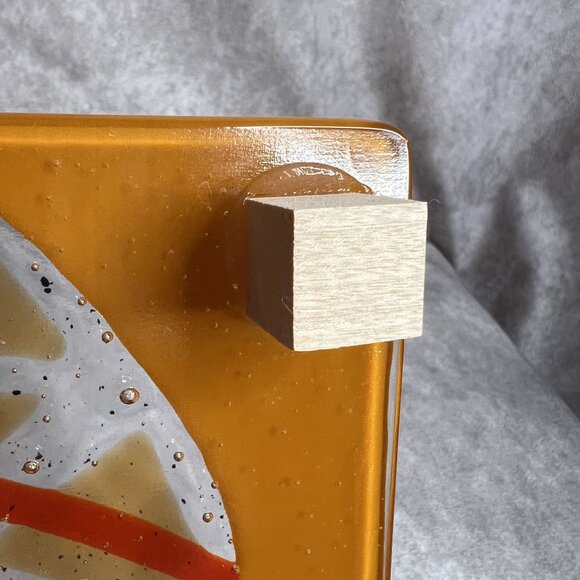 Colorful Geometric Fused Glass Wall Clock By Danielle Styles Battery Operated - Picture 11 of 12